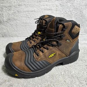 KEEN Utility Mens Safety Leather Waterproof Work Carbon Fiber Toe Boots 15D NEW